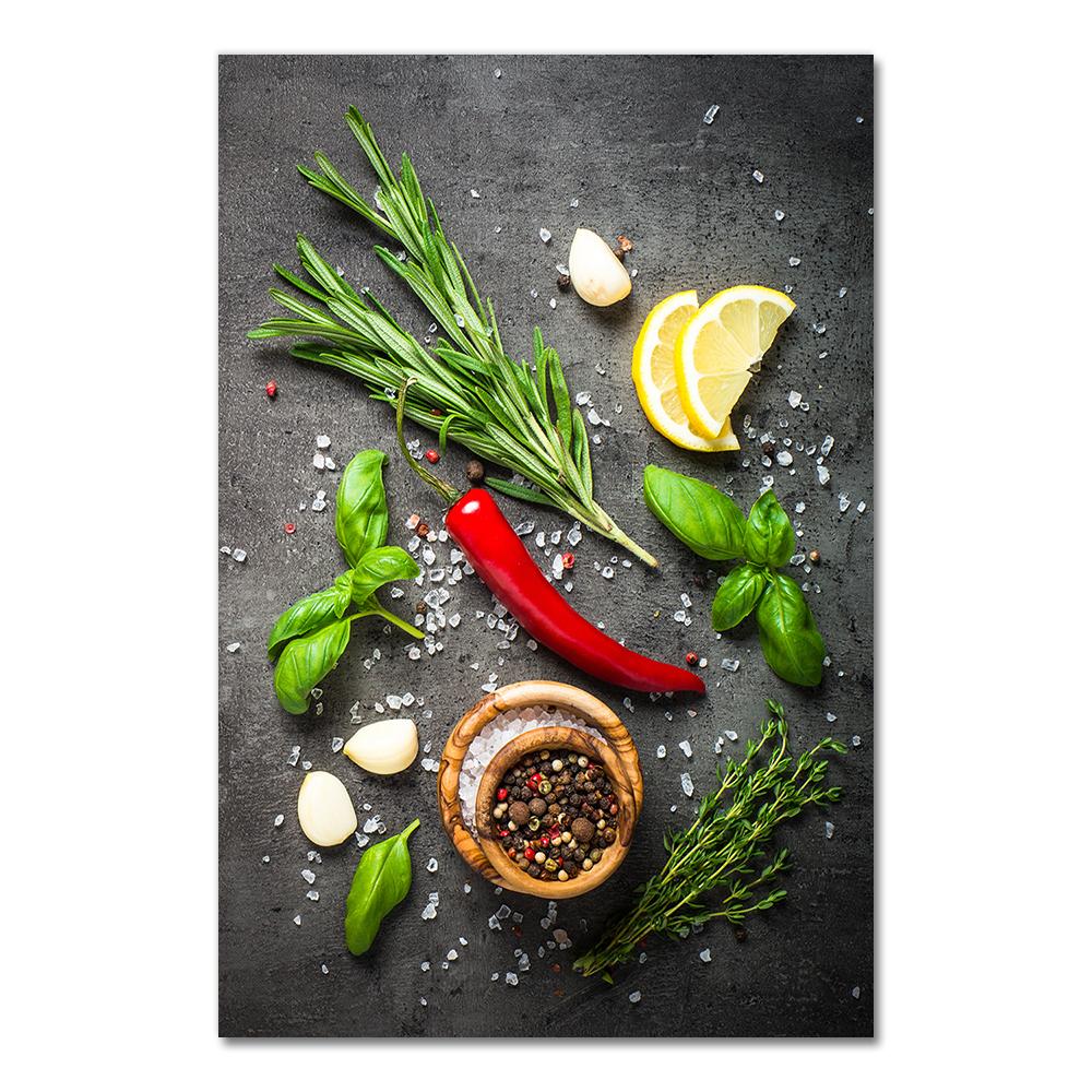 Bucătărie tematică amestec de ierburi și condimente pictură pe pânză postere și imprimeuri Cuadros imagini de perete pentru decorarea sufrageriei la restaurant