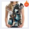 Summer T-shirts Butterfly 3d Print Streetwear Women's Casual Fashion Oversized O-neck T Shirt Y2k Female Girl Tops Tees Clothing