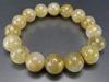 Gold Rutilated Quartz Milky Quartz Large Beads Prayer Bead Bracelet Natural Stone Size [Stone Street] Approx. 13mm+ Men's L+