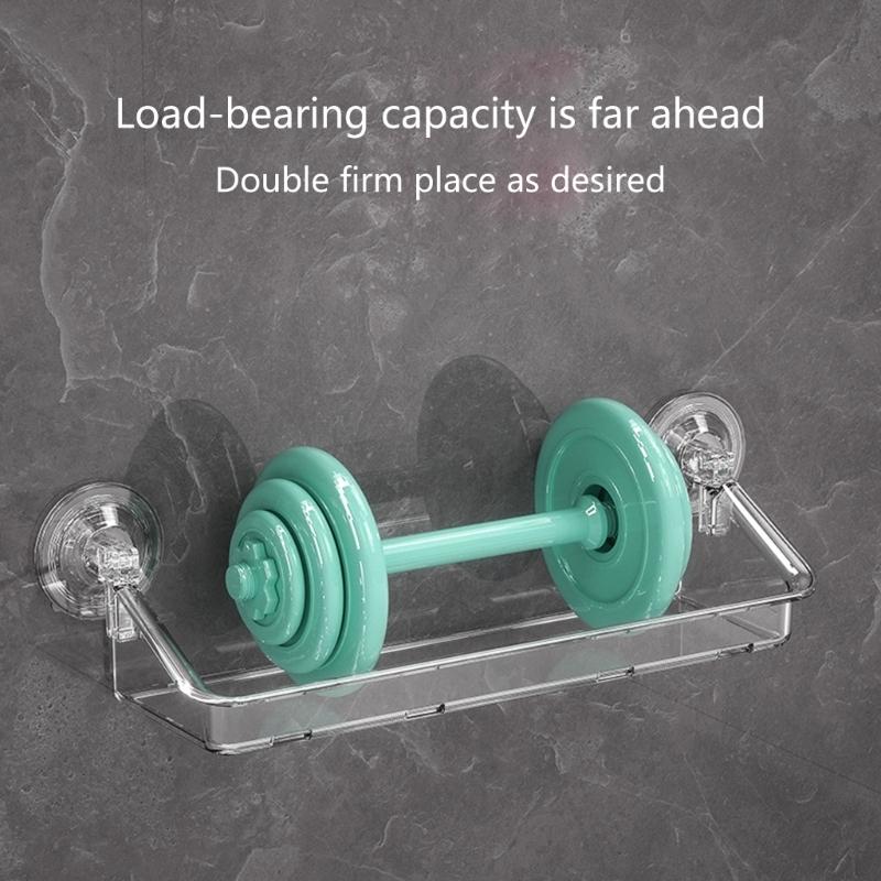 Suction Cup Shower Shelf Bathroom Storage Holder Wall Shelf Shower Basket for Shampoo Convenient Use Shower Basket