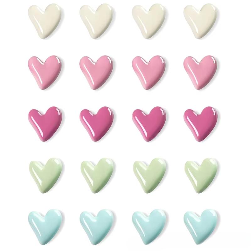 10pcs Vintage Macaron Heart Fridge Magnets Photo Wall Decor DIY Mini Home Accessories Fridge Magnets Decoration