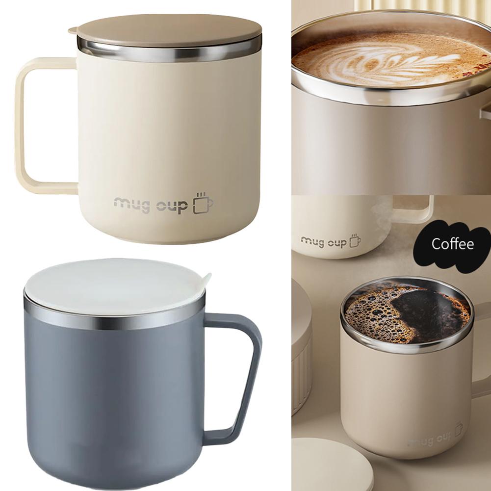 Outdoor Use 8.6*8.6*10cm Insulated Coffee Mug Double Layer Mug 304 Stainless Steel Material Comfortable Handle Grip
