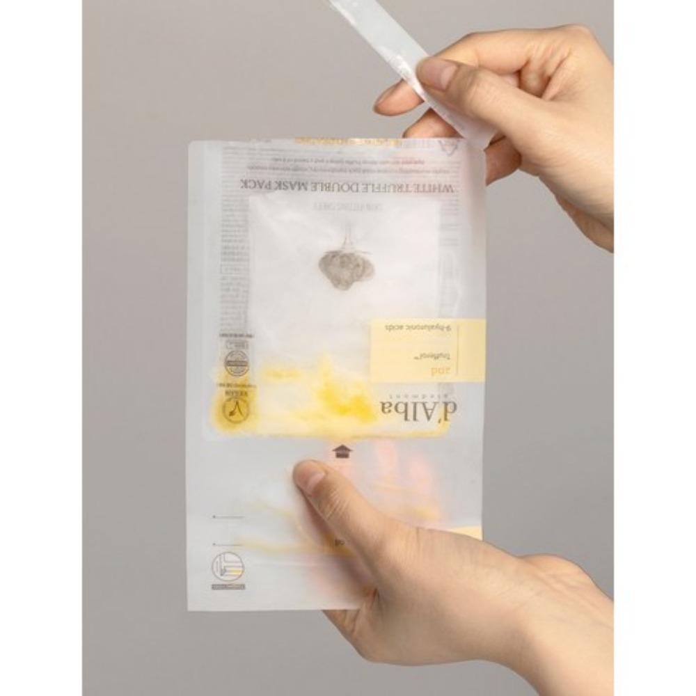 d'Alba White Truffle Double Mask Pack (Nutritive & Hydrating), 4 Sheets