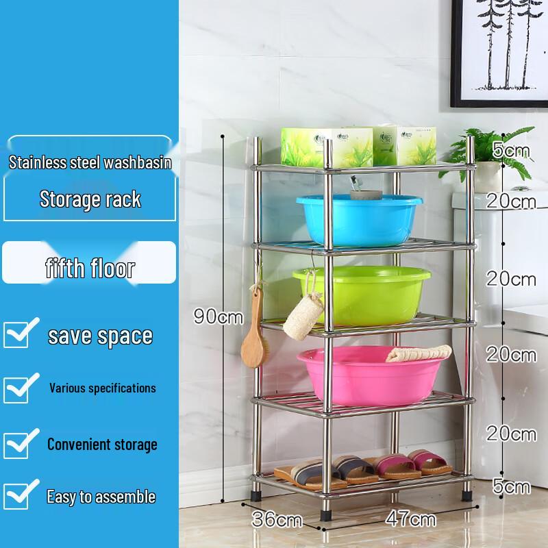 FATTBAO Edelstahl Mehrschichtiges Bodenregal