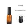 Brown Glass Refillable Spray Bottle - Light-Blocking, Portable, for Essential Oils and Disinfectants.