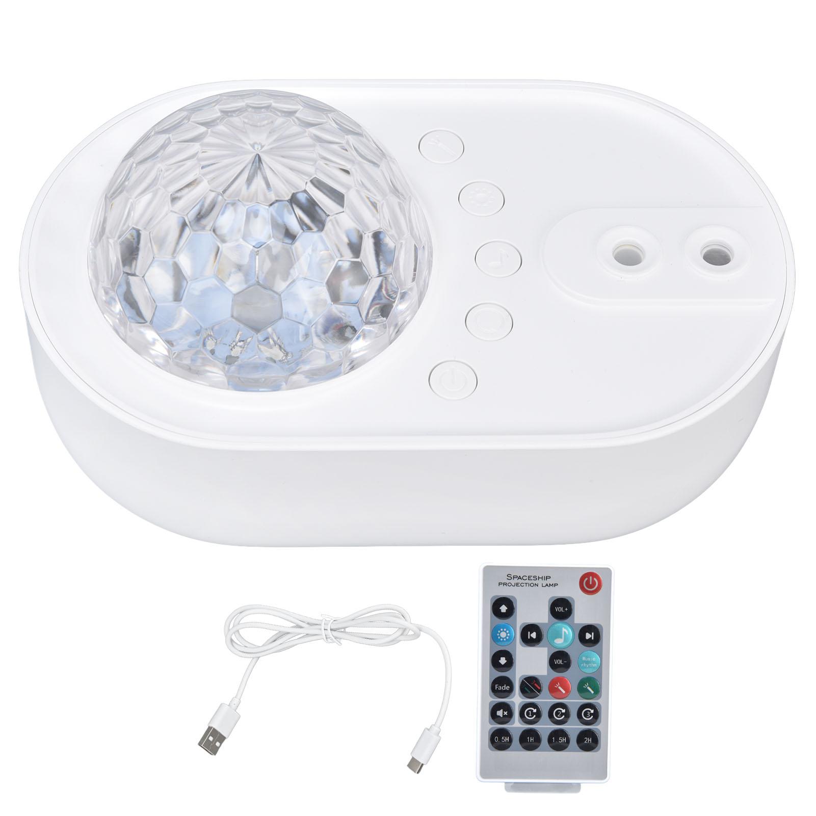 

Проекционная лампа космического корабля RGB-эффекты Пульт дистанционного управления Беспроводное соединение Мини-космический корабль Красочный белый