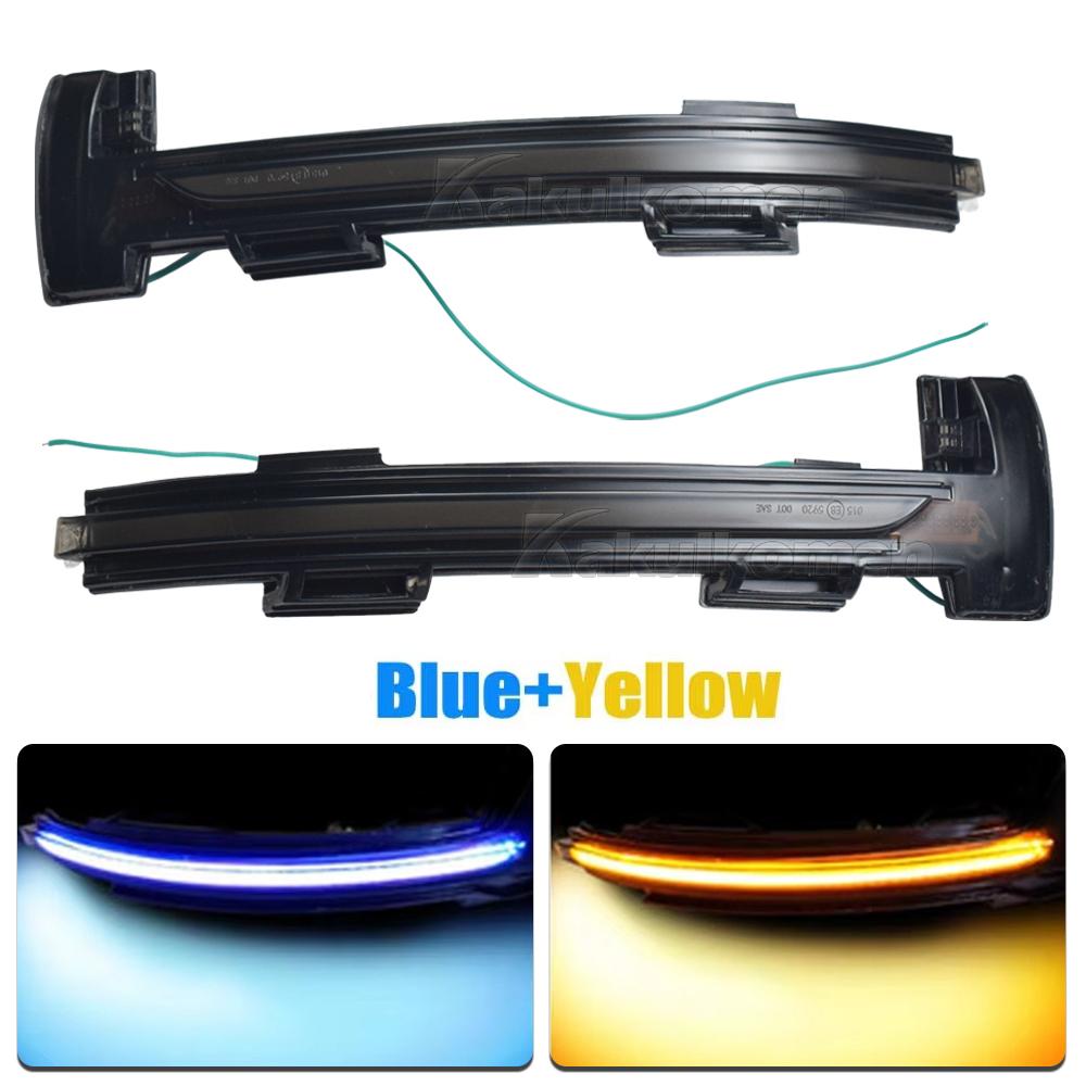 

LED Dynamic Turn Signal Side Mirror Sequential Light Lamp For New Zero VW Bora Lavida Passat Sagitar Speed Pi - General Blue-Yellow