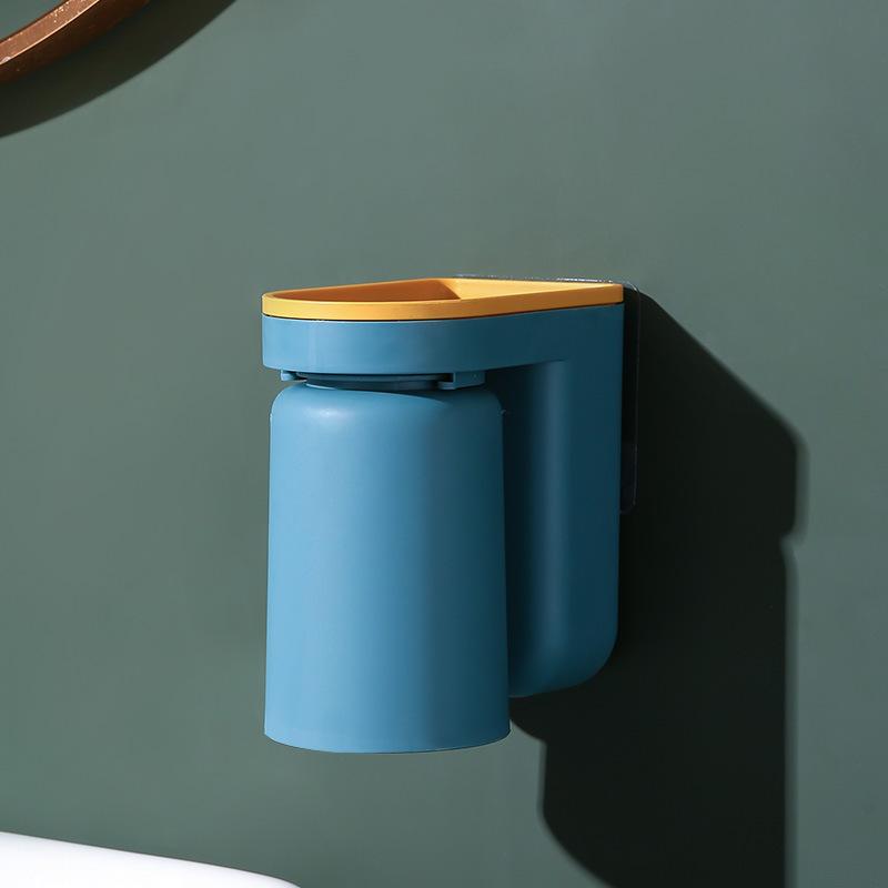 Toothbrush Storage Rack Perforation-free Light Luxury Mouthwash Cup Brushing Cup Wall-mounted Bathroom Storage Box