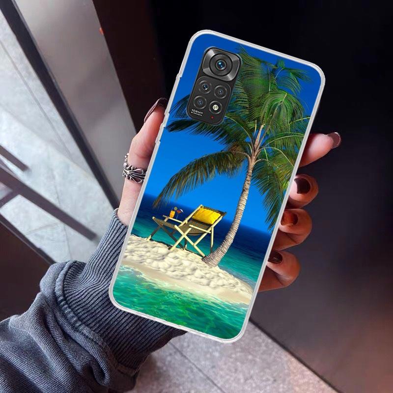 Summer Beach Sunset Sea Palm Tree Phone Case for Xiaomi Redmi Note 15 14 14S 13 12 12S 11 Pro Plus 11E 11T 11S 10S 5G Soft Cover
