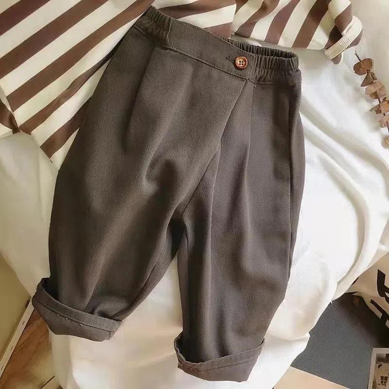 Spring Kids Harem Pants Solid Color Girls Loose Casual Pants Korean Version Thin Children Boys Trousers