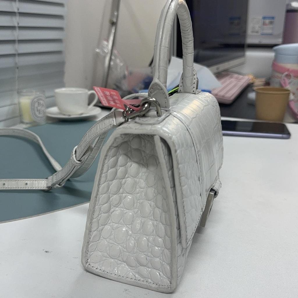[Pre-Owned] Balenciaga Hourglass XS Top Handle Bag 'White' - Good #UI3OQS
