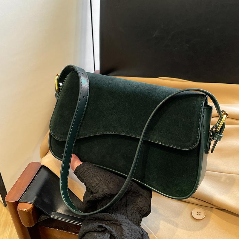 

Маленькая квадратная сумка из матовой персонализированной модной текстуры, сумка подмышку нишевого дизайна, наплечная сумка, универсальная сумка-мессенджер зелёный