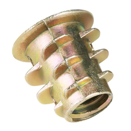 Jeffergarden 50pcs M5x10 Zinc Alloy Hex Nuts, Threaded Insert Nuts, for Furniture, Repair Tools, Joints, High Hardness, for Furniture, Woodworking, an