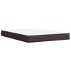 Box Spring Bed with Mattress Dark Brown 160x200 Cm Fabric