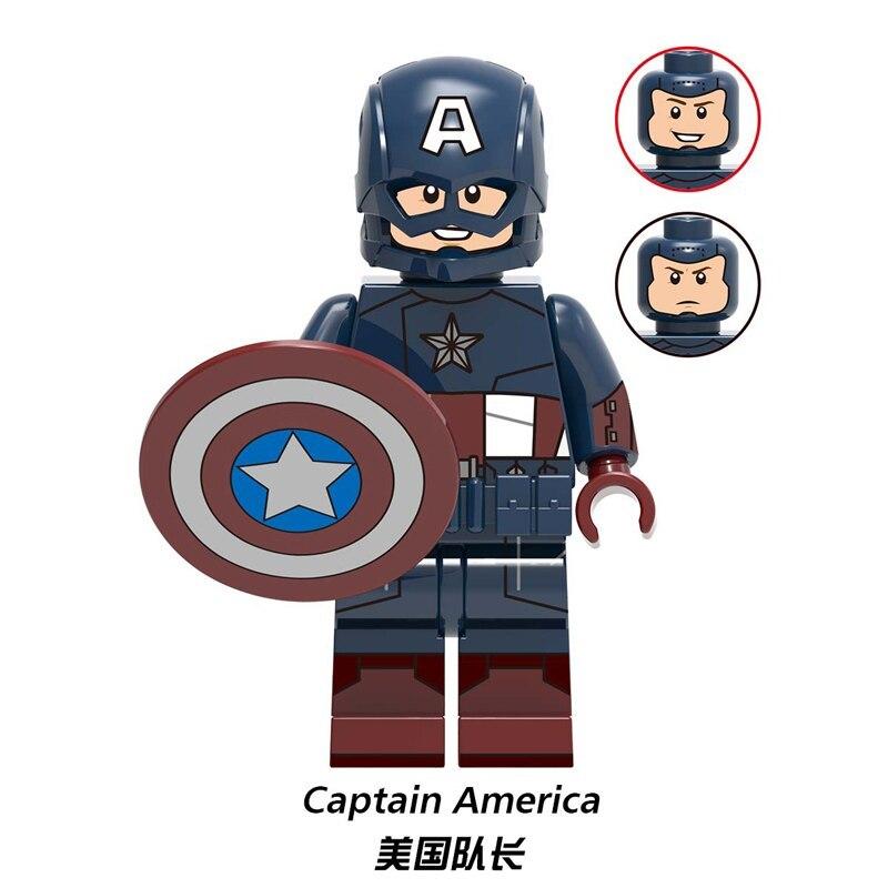 Капитан Америка Lego Minfigure Железный человек Читаури Локи Черная вдова Тор Соколиный глаз Мстители 4 Строительство XH1271