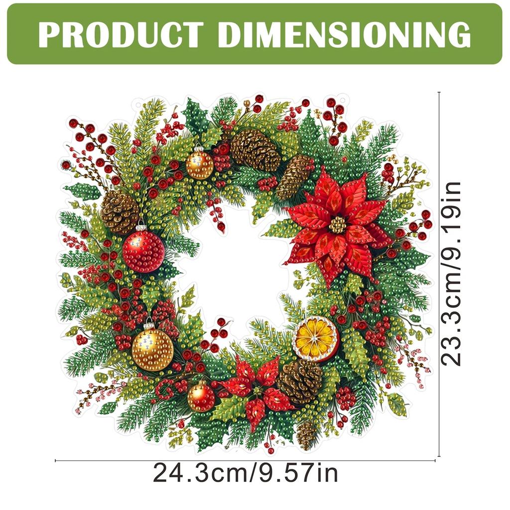 Acryl Sonderform Weihnachten 5D DIY Diamantmalerei Punkte Anhänger Strass Diamantenkunst Anhänger Diamantmalerei Ornamente