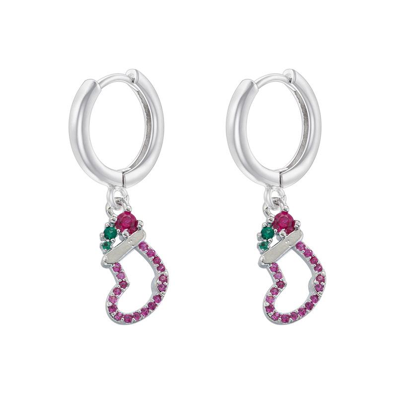 Sweet And Cute Christmas Element Earrings Ear Ring Wind Christmas Gloves Socks Earrings Women Ve1005-1009