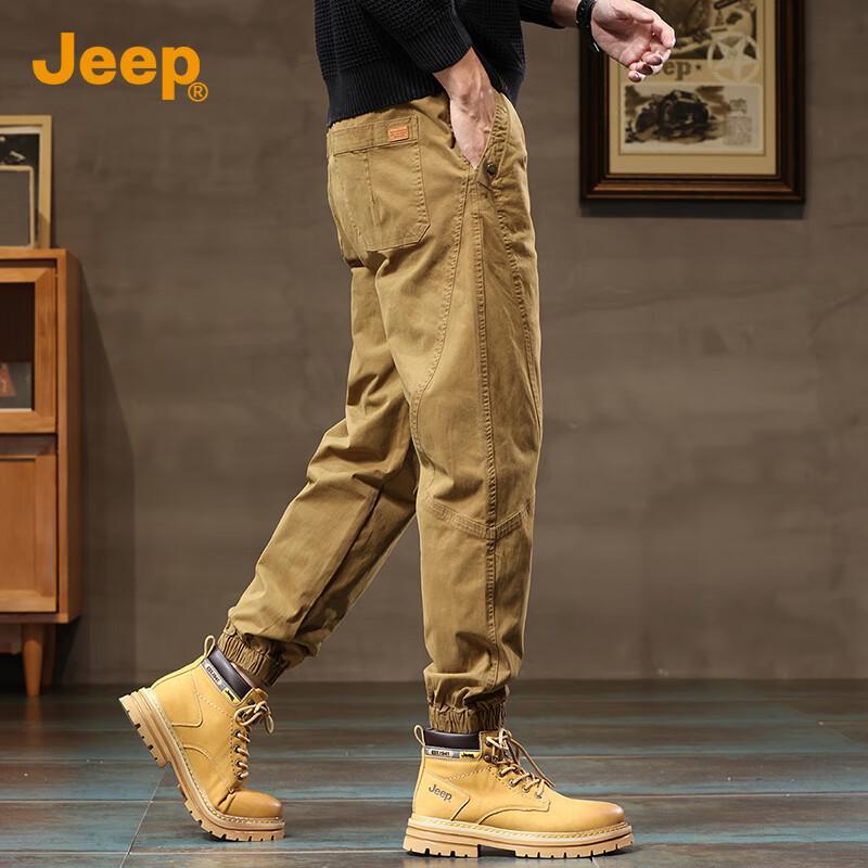 Jeep Men's Casual Tapered Cargo Pants