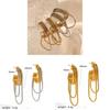 Geometric Stainless Steel Earrings With Gold Plating For Fashion Women
