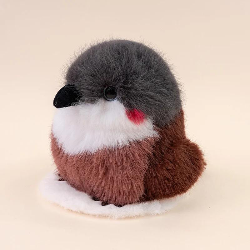 Lifelike Bird Plush Toy Soft Parrot Parrot Kiwi Bird Owl Sparrow Stuffed Plushies Simulation Animals Pendant Gift for Birthday