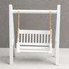 1:12 Swing Chair Model White Garden Swing Miniature Furniture Dolls Accessory