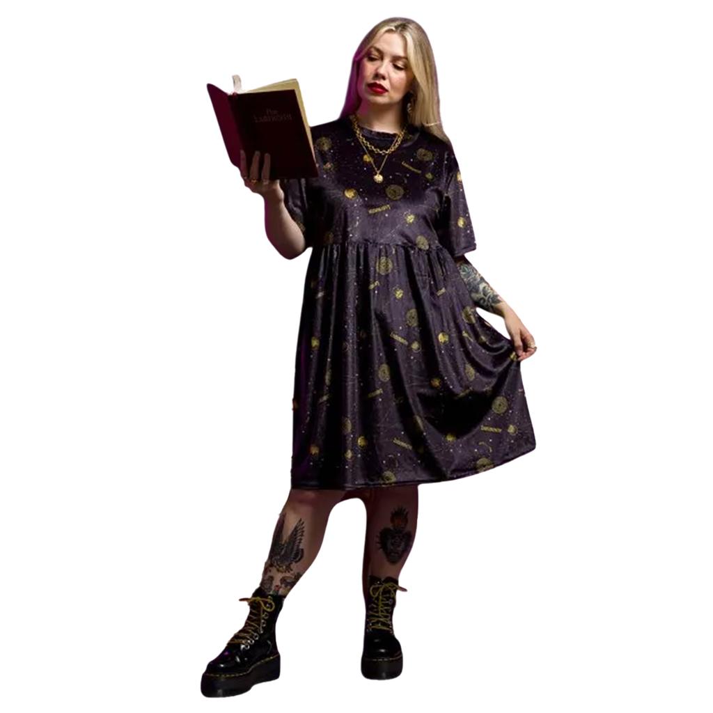 Labyrinth Womens/Ladies Celestial Velvet Smock Dress