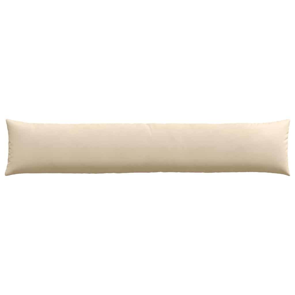 Sofa Cushions 2 Pieces Cream 200 X 40 Cm Fabric