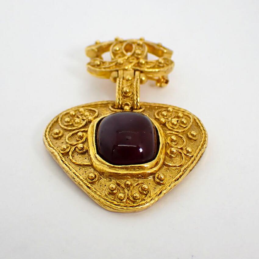 [Pre-owned] CHANEL Colored Stone Brooch/j74-40