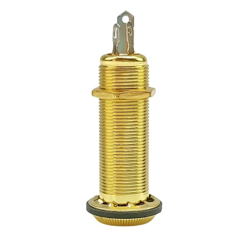 Multifunctional Electric Guitar and Bass 6.35mm Jacks Socket Alloy Texture Suitable for Clear Signal Transmission