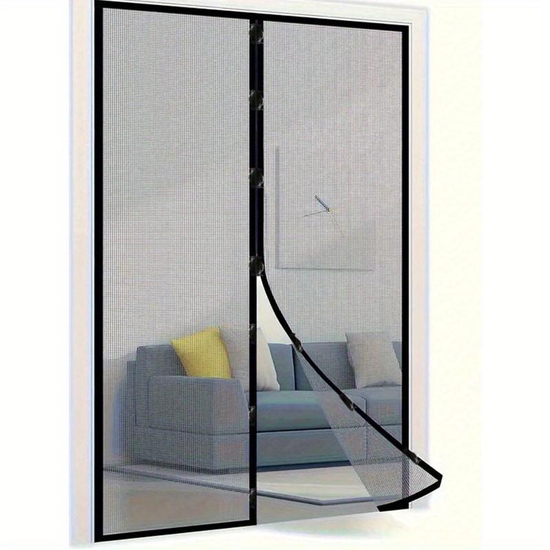Spring and Autumn Summer Door Curtains Black and White Simple Mosquito-Proof Door Curtain Screen Screen Door Screen Window Automatic Magnetic