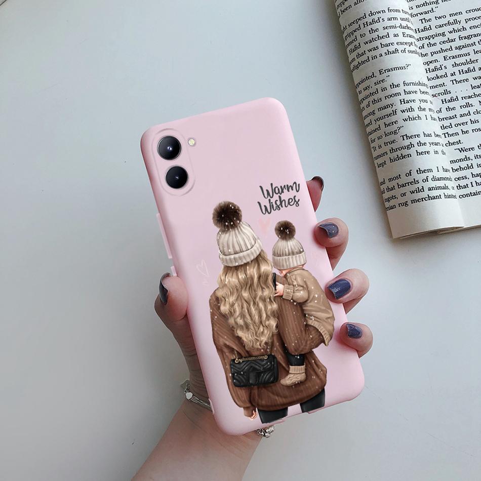 For Realme C33 4G Case Super Mom Baby Fashion Girls Soft Silicone Phone Case For Realme C33 2022 RMX3624 Back Cover Bumper Etui