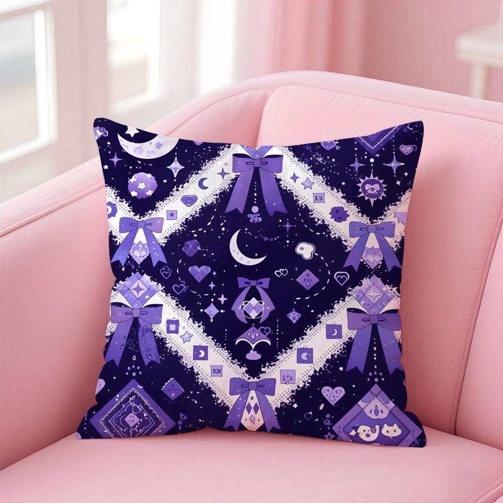 Colorful checkered pattern Cushion Cover Pillow Case Soft Skin Friendly Fabric Comfort Concealed Zipper