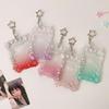 Shatterproof Acrylic ID Badge Holders Double Purpose Keychain Case for Fan Photos Gift Ideas & Everyday Carry Essential