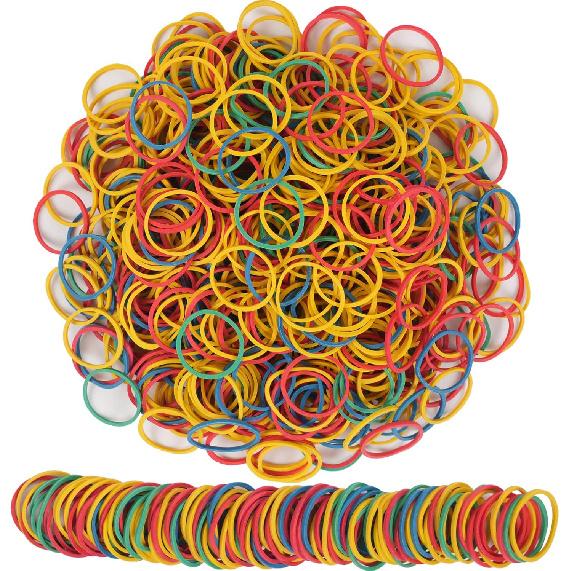 Rubber Bands Size#10 Elastic Rubber Band Multicolor 750pcs small Rubber Bands for Office Supplies School Home