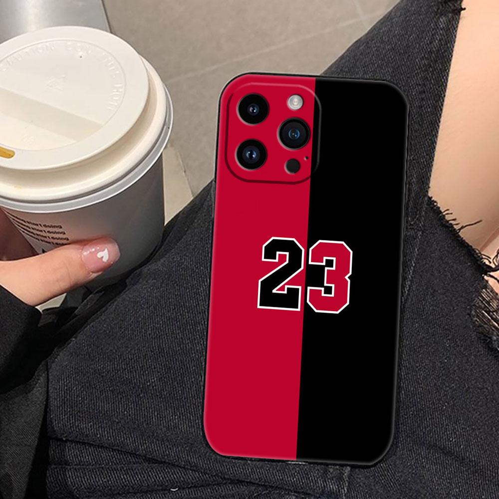 Basketball Number 23 Cover Phone Case For iphone Apple 17 AIR 16E 16 15 14 13 12 11 Pro XR Max 8 7 Plus TPU Case Funda Shell
