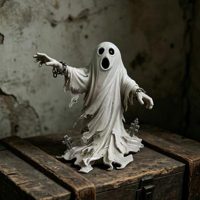 Halloween Geisterfigur, Gruselige Schreiende Gesichtsgeister Harzstatue für Innenregal, Tischmittelstück, Home-Office-Dekoration