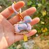 Pure Handmade Song Brocade Horse Pendant Charm – Double-Sided Fortune & Prosperity Tassel Ornament