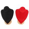 2 Stück Halsketten Mannequin Büste Ständer Herzförmig 3D Halsketten Büste Display Halter Mittel Rot Schwarz