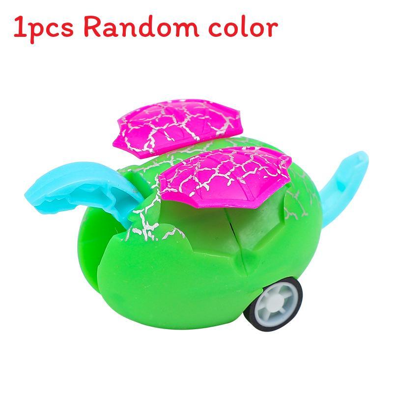 Colorful Mini Inertial Egg Shaped Dinosaur Model Children Toy Car Play For