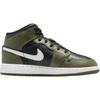 Air Jordan 1 Mid GS Nero Oliva Medio Bianco DQ8423-092