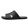 Mens Slippers Luxury Leather Slides Flats Slip Ons Summer Indoor Outdoor Casual Sandals Fashion Beach Shoes for Men 2025 New