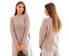 Fango Women' Viscose Sweater with Long Sleeves and a Round Neckline