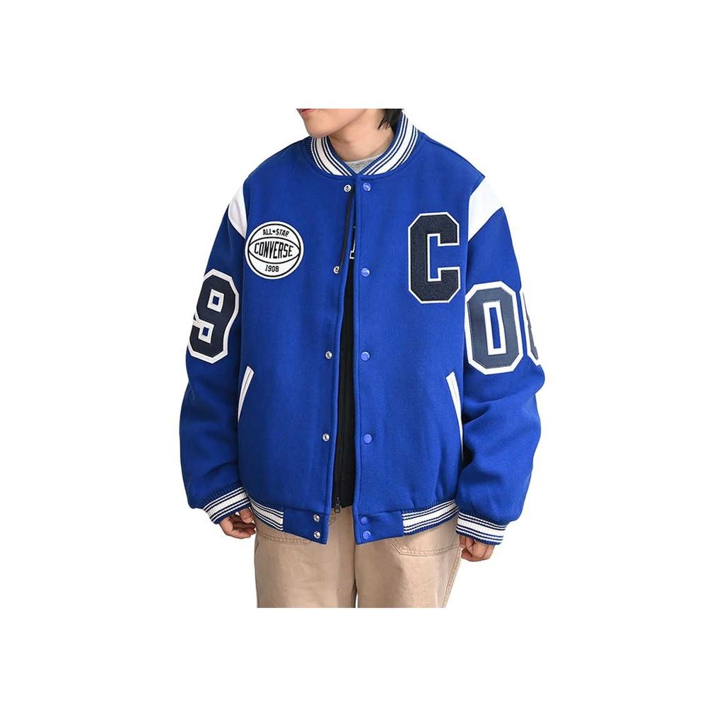New Converse Baseball Jacket Men's Blue 10026725-A03