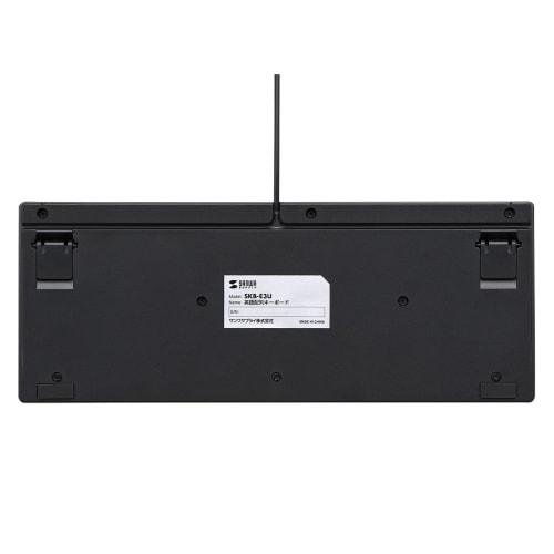 SANWA SUPPLY English Layout USB Slim Keyboard Pantograph No Numeric Keypad Black SKB-E3U