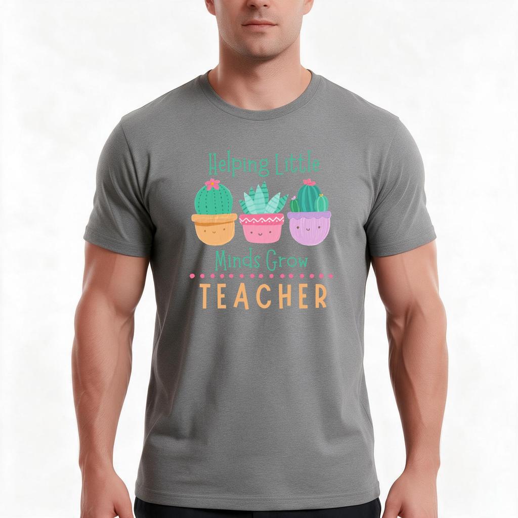 Helping Little Minds Grow Tshirt Summer Casual Cotton Tee Oversized Streetwear Tops Vintage Graphic Print Unisex Men Women
