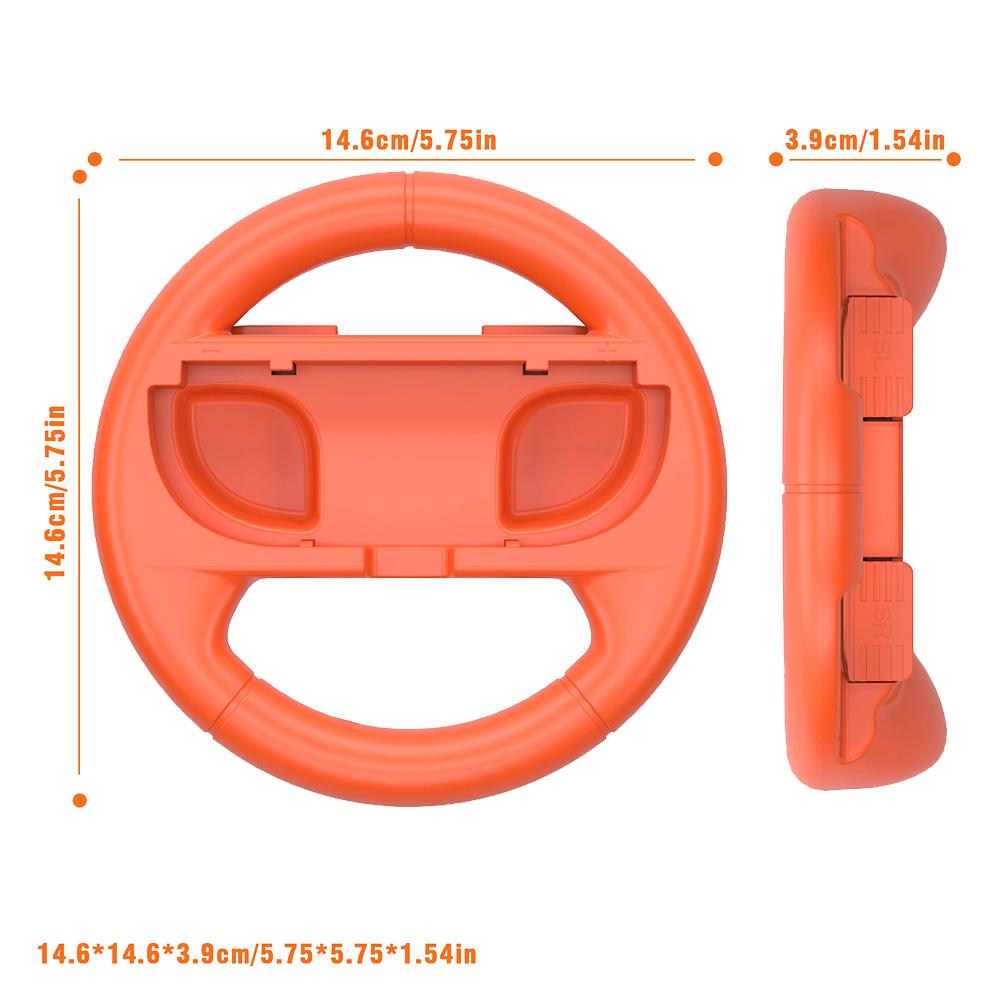 2 Pack Gaming Racing Steering Wheel Controller Handle Holder for Nintendo Switch2 Joy-Con Controllers