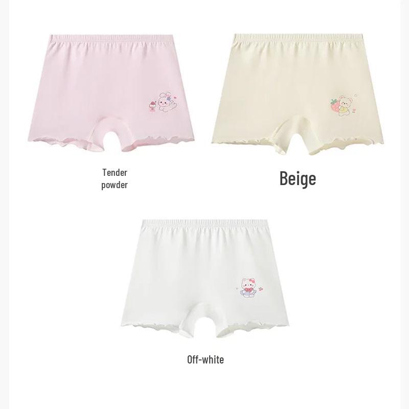 Class A Antibacterial Pure Cotton Girls  Safety Shorts – Boneless, Anti-Exposure, All-Cotton Gusset, for Toddlers & Young Children, Summer Base Layer L 120 [5-6 years]