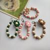 High Quality Matte Bead Mobile Phone Strap Lanyard Women Keyring Car Keychain Bag Backpack Pendant