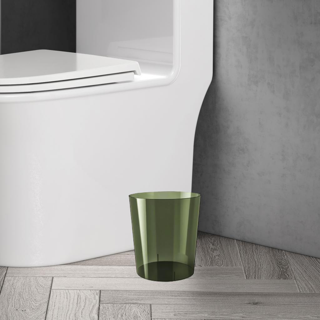 Garbage Container, Waste Paper Bin, Minimalist Round Dustbin, Clear Rubbish Bin