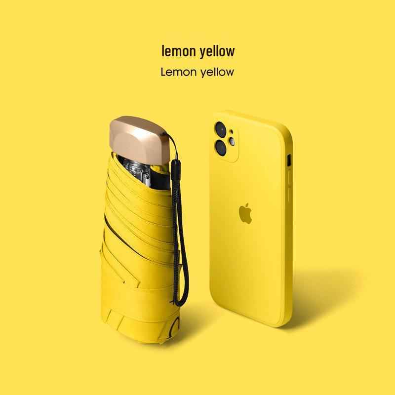 Women's Mini Five-Fold UV Protection Sun & Rain Umbrella - Compact, Portable, Ultralight